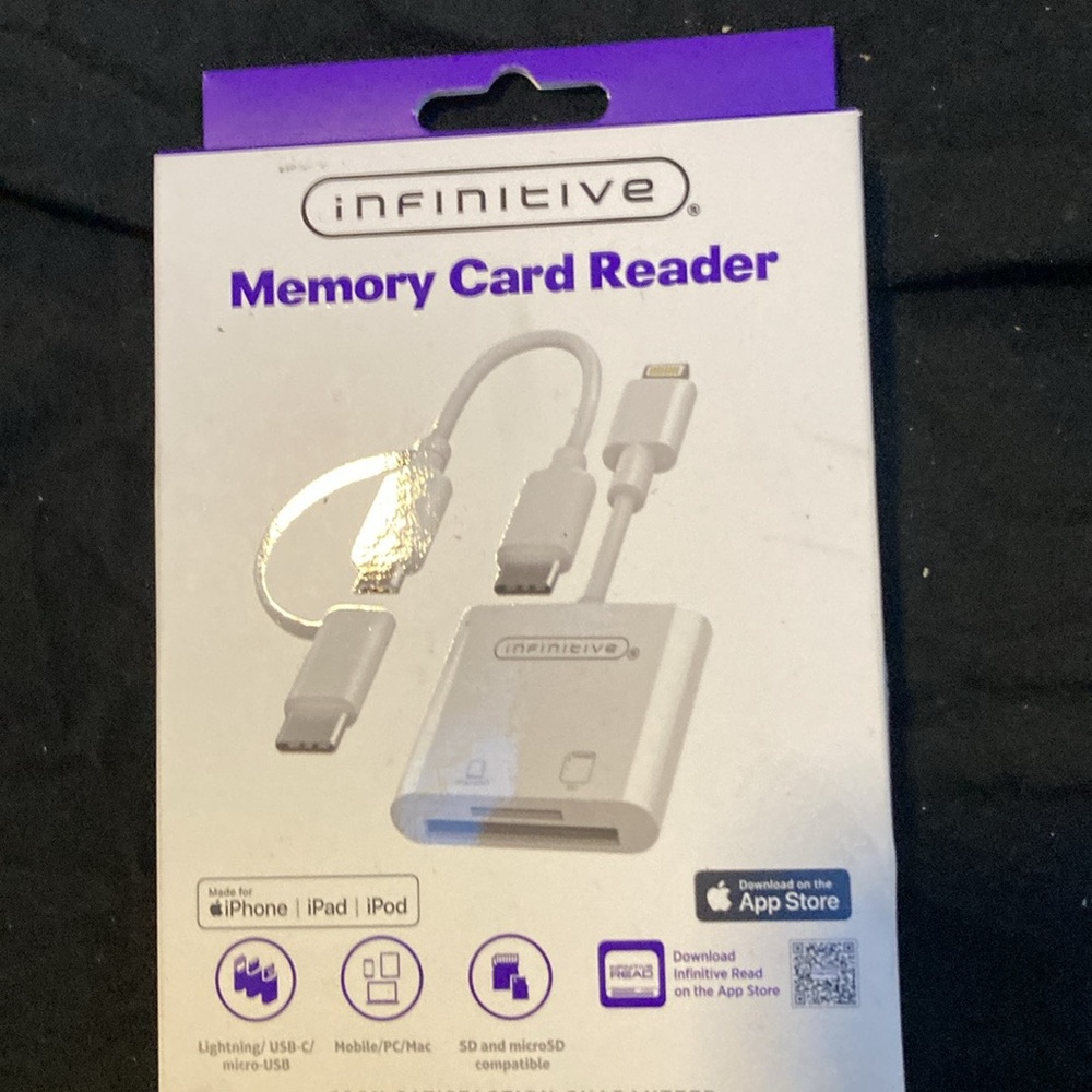 White Memory Card Reader